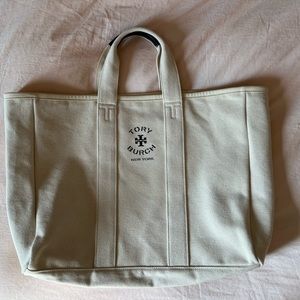 Brand New Canvas Tory Burch Tote Bag